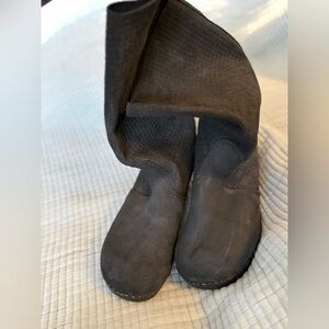 Sanita Black Sole Clog Boot